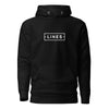LINES Box Logo Hoodie - Black